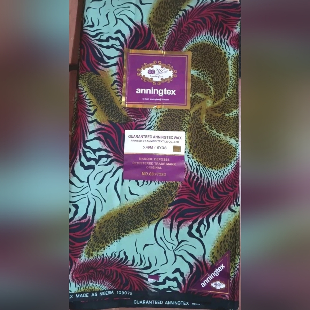 Anningtex Vibrant Patterned Fabric 6 yds New